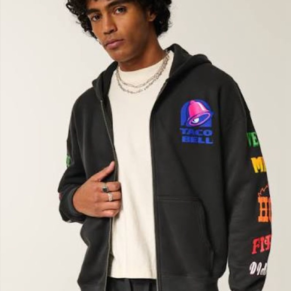 Hollister Black Graphic Hoodie